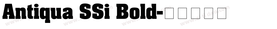 Antiqua SSi Bold字体转换